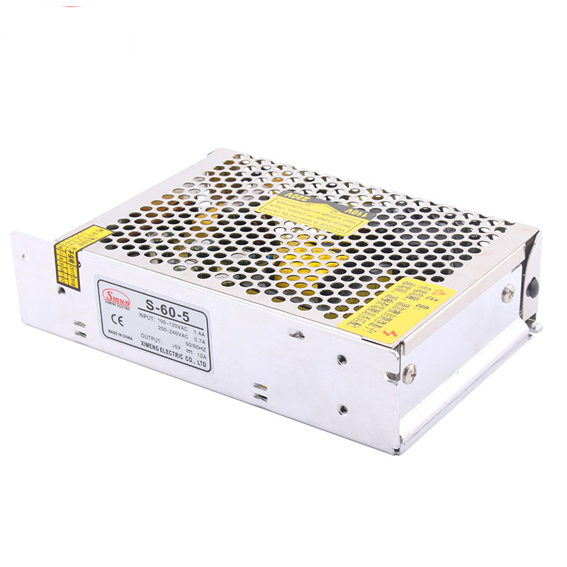 S-60 60W 5V / 12V / 15V / 24V / 36V / 48V Fuente de alimentación de modo de conmutación para tira de luz LED